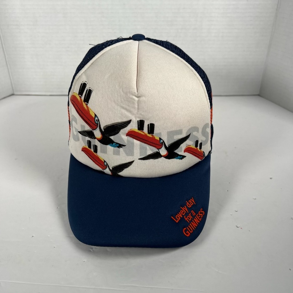 Guinness Toucan Trucker Hat Navy Blue Orange Lovely Day For A Guinness Snapback